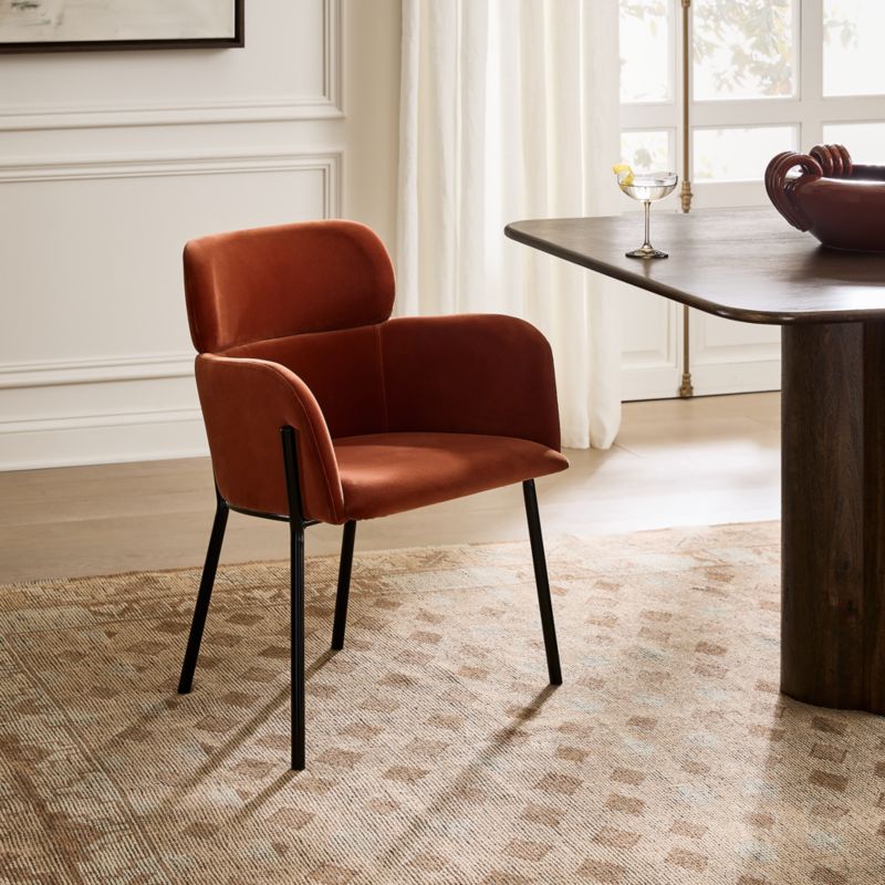 Azalea Brown Velvet Dining Chair - image 9 of 15