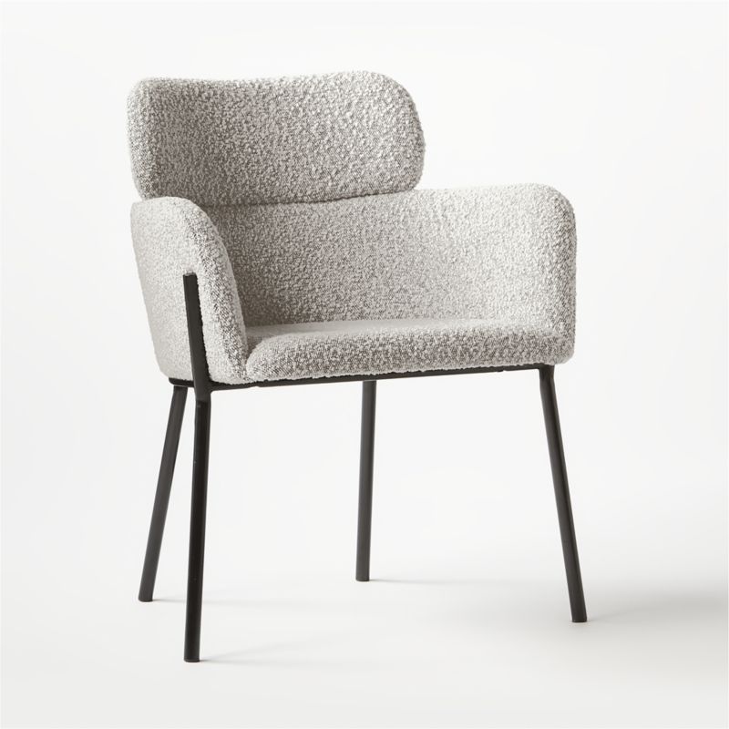 Azalea Black and White Boucle Dining Chair - image 6 of 14