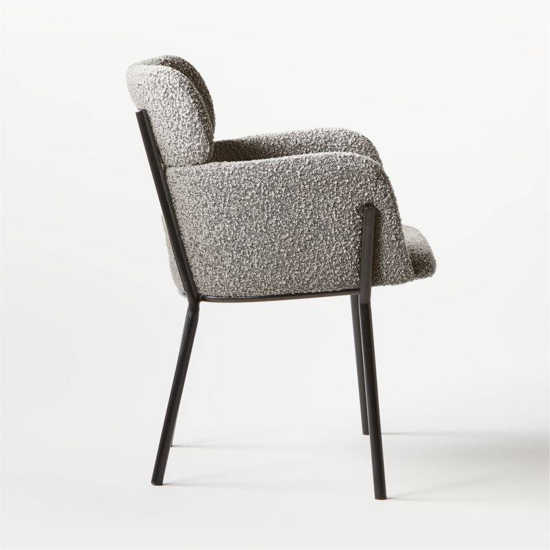 Azalea Black and White Boucle Dining Chair - image 7 of 14