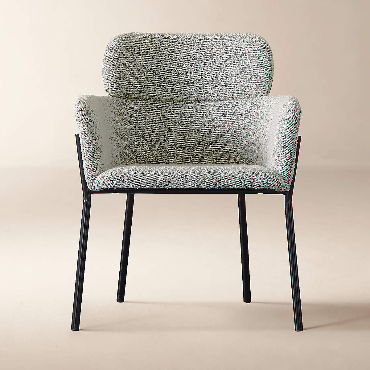 Azalea Black and White Boucle Dining Chair Set of 4 + Reviews | CB2 Canada