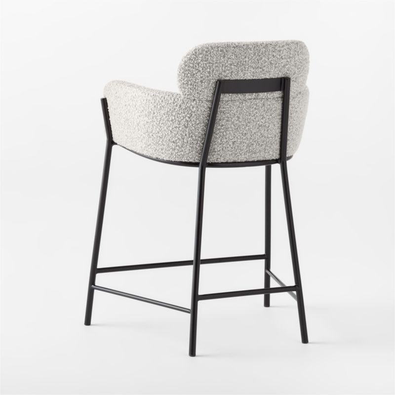 Azalea Boucle Upholstered Counter Stool Reviews Cb2 Canada 