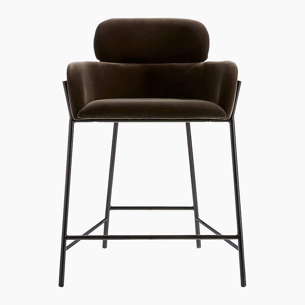 Mink velvet 2025 bar stool