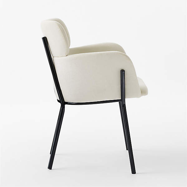 Azalea Cream Upholstered Dining Armchair Reviews CB2