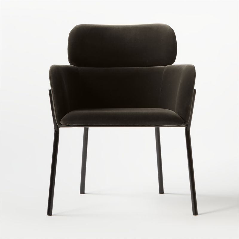 Azalea Mink Grey Velvet Dining Chair - image 6 of 15