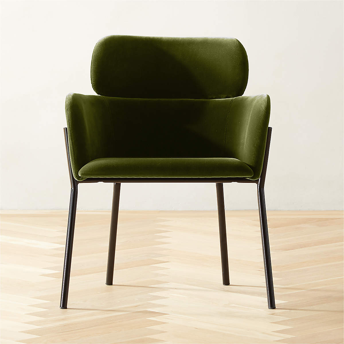 Azalea Green Velvet Chair Set of 4 + Reviews | CB2