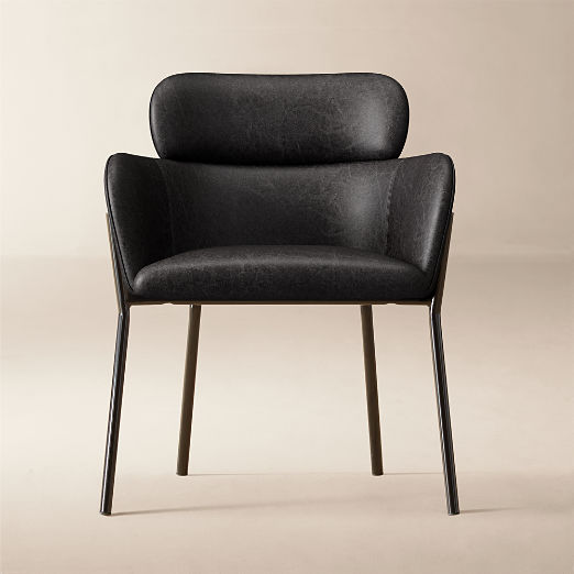 Azalea Leather Chair Bello Black