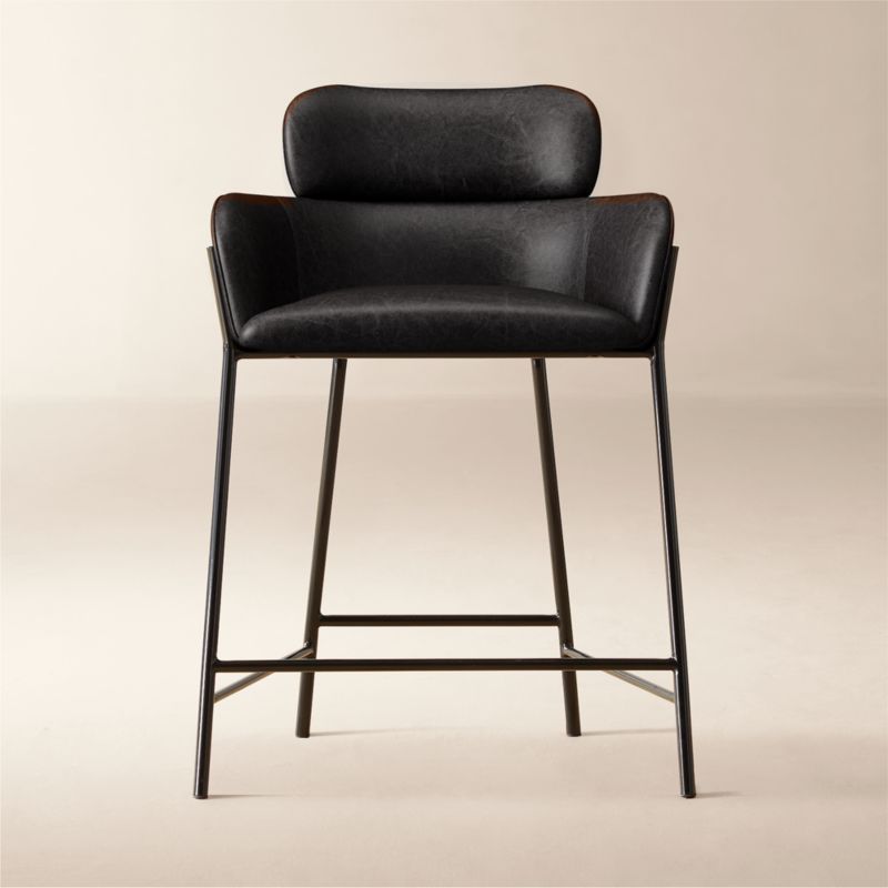 Rake Black Counter Stool by Kravitz Design | CB2