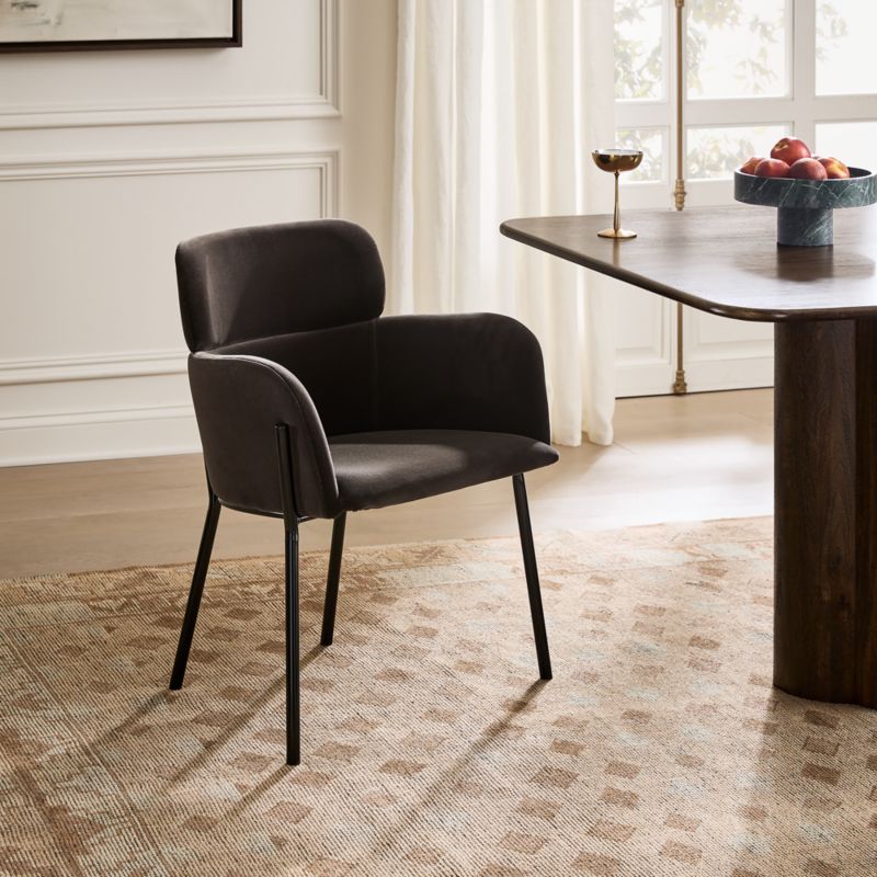 Azalea Mink Grey Velvet Dining Chair Set of 4 - image 7 of 10