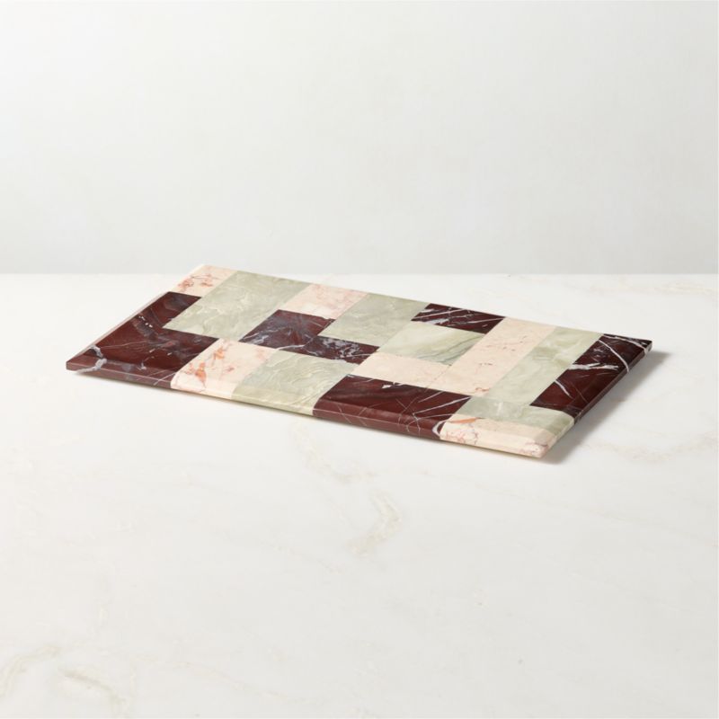 Azure Rectangular Multi-Colored Marble Serving Platter By Nina Garcia - image 5 of 7