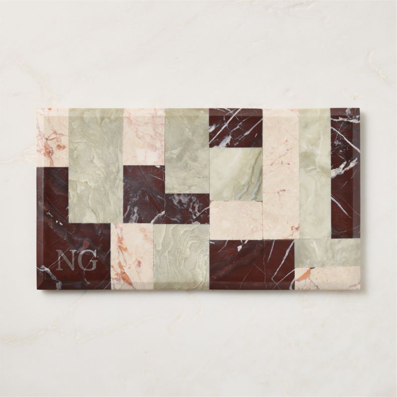 Azure Rectangular Multi-Colored Marble Serving Platter By Nina Garcia - image 3 of 7