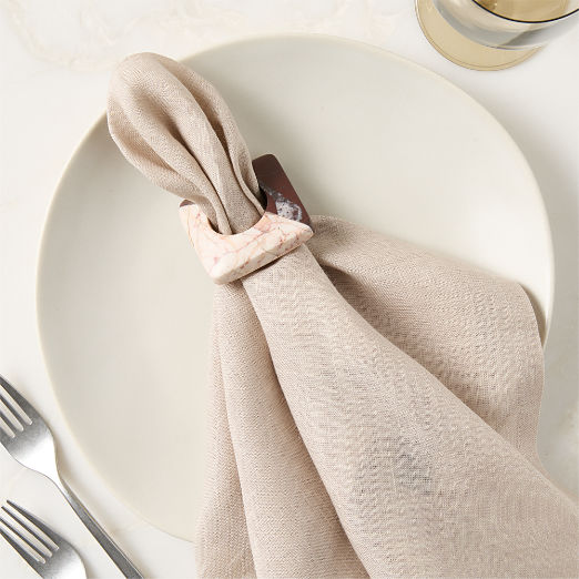 Azure Two-Toned Marble Napkin Ring by Nina Garcia
