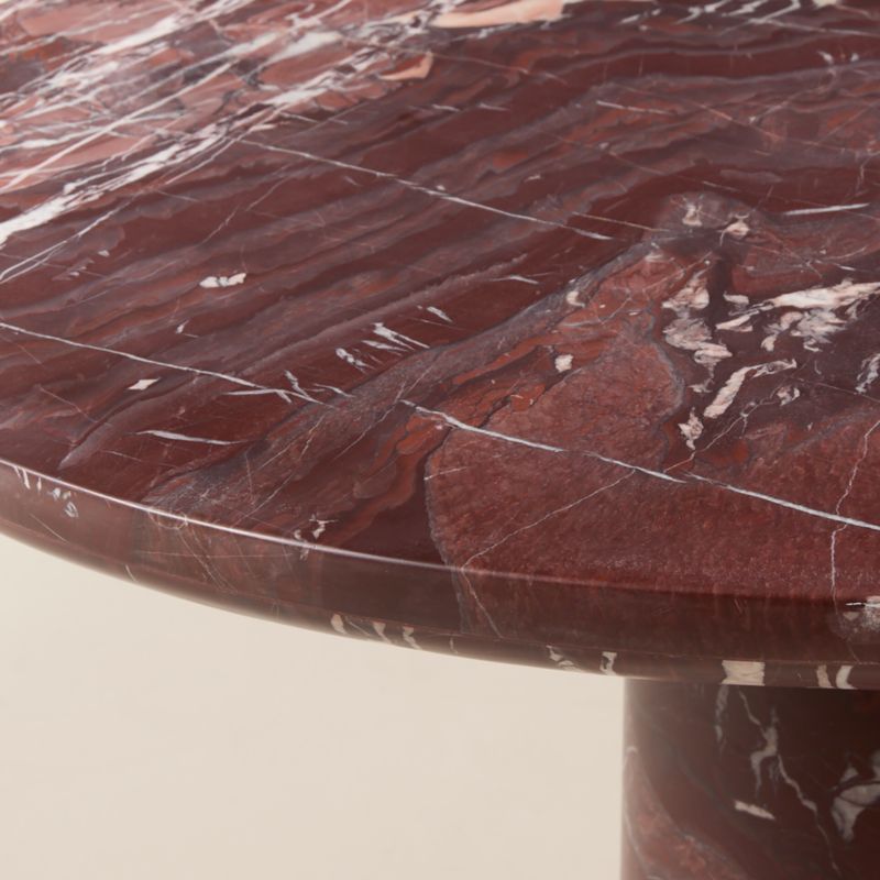 Babylon 30" Round Red Marble Bistro Table - image 2 of 10