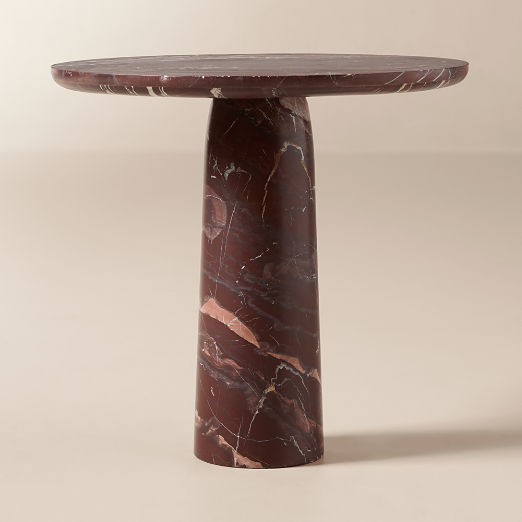 Babylon 30" Round Red Marble Bistro Table