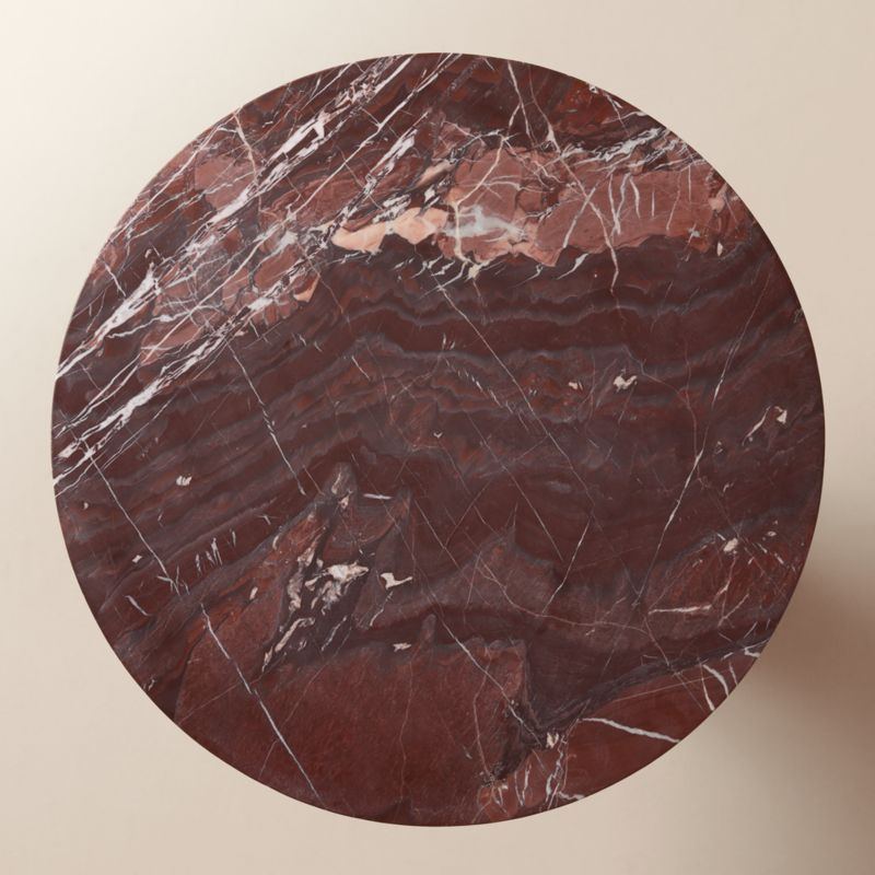 Babylon 30" Round Red Marble Bistro Table - image 3 of 10