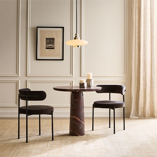 Babylon 30" Round Red Marble Bistro Table