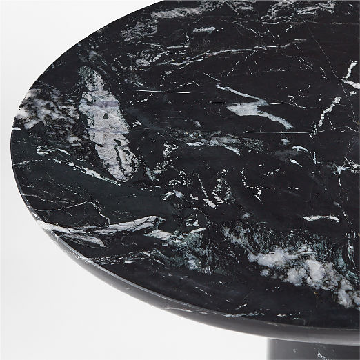 Babylon 30" Round Black Marble Bistro Table