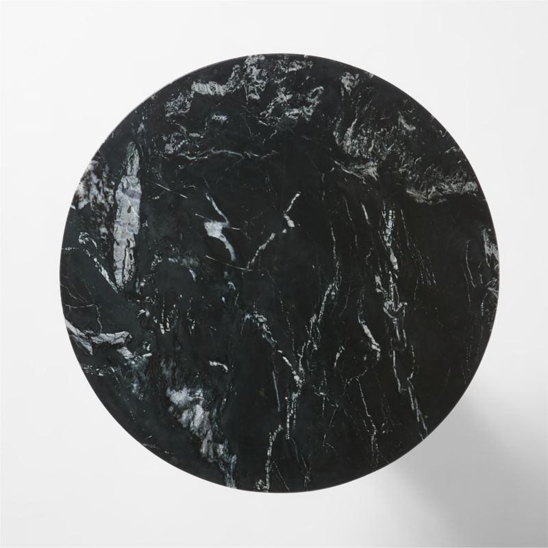 Babylon 30" Round Black Marble Bistro Table - image 12 of 14