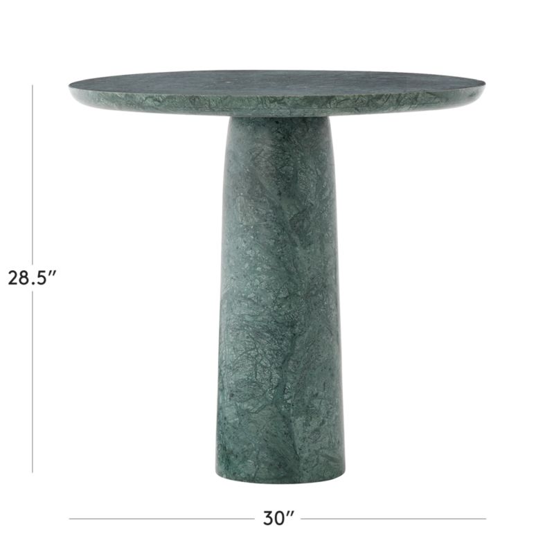 View Babylon 30" Round Green Marble Bistro Table - image 2 of 6