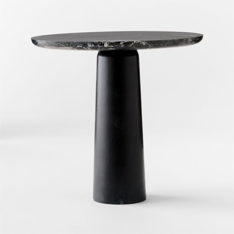 Babylon 30" Round Black Marble Bistro Table - image 8 of 14