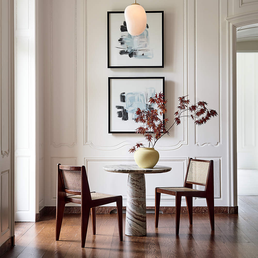 cane breakfast table and 2 chairs