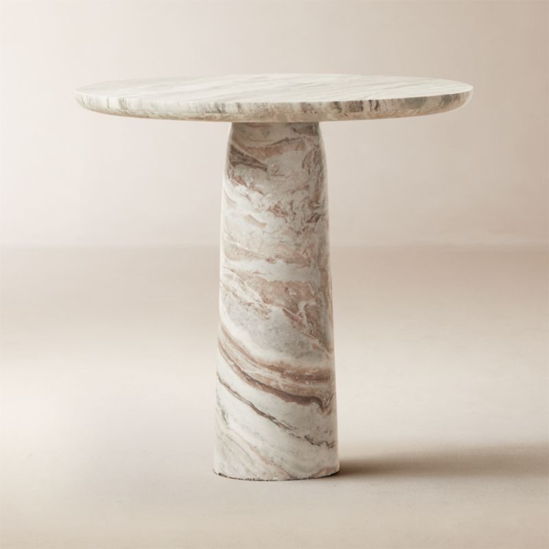 Babylon 30" Round Torrento Grey Marble Bistro Table - image 0 of 20