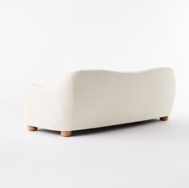 Bacio 86.5" Cream Boucle Sofa with Bleached Oak Legs - image 8 of 11