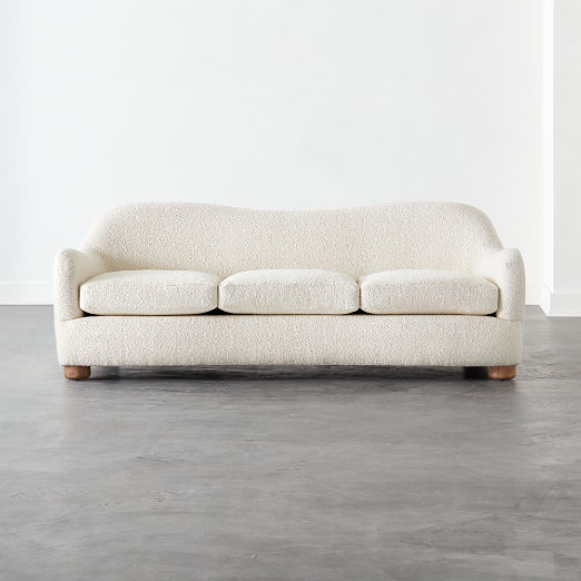 Bacio Sofa with Bleached Oak Legs by Ross Cassidy