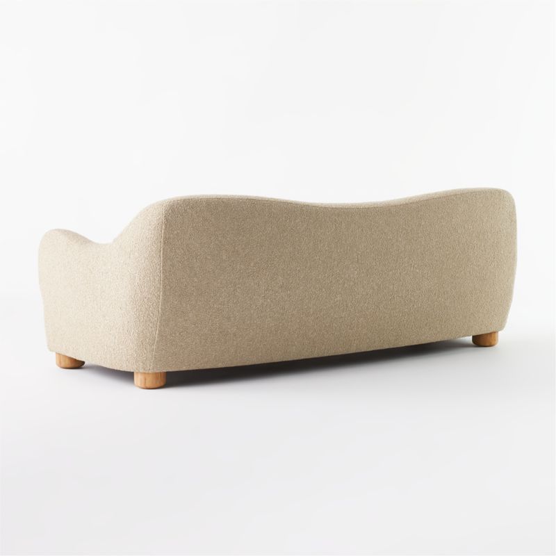 Bacio 86.5" Camel Boucle Sofa with Bleached Oak Legs - image 6 of 10