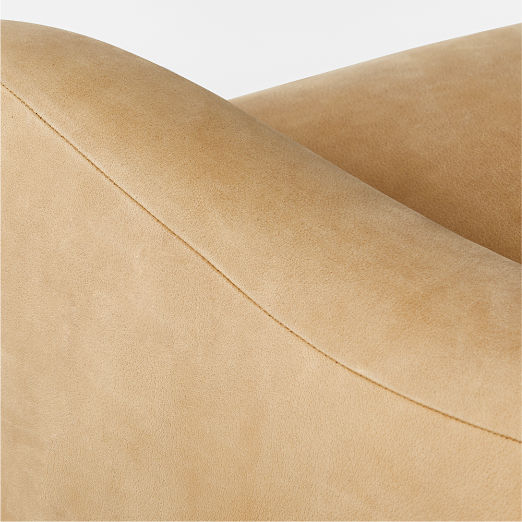 Bacio Caramel Brown Leather Chair