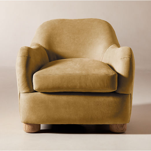 Bacio Caramel Brown Leather Chair