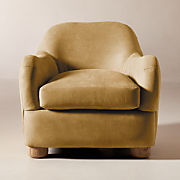 Bacio Caramel Brown Leather Chair