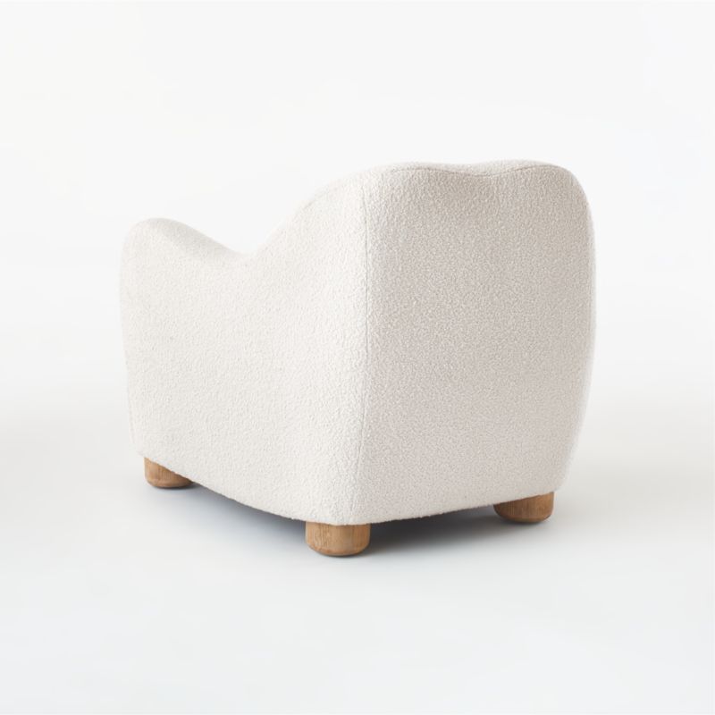 Bacio Cream Boucle Lounge Chair with Bleached Oak Legs by Ross Cassidy - image 7 of 13