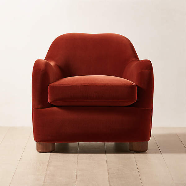 modern velvet lounge chair