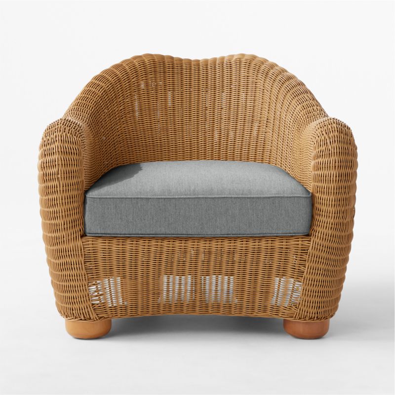 Bucket wicker chair sale