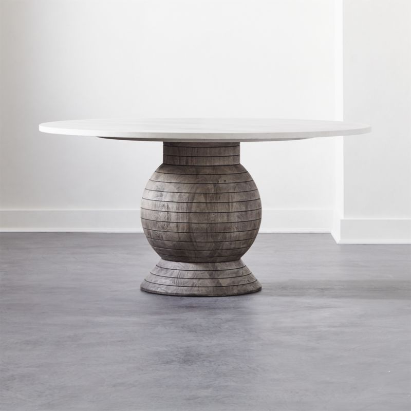 Balance Round Pedestal Dining Table Reviews Cb2