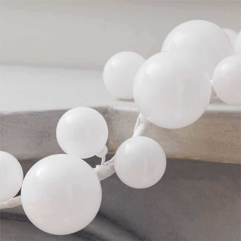 White Ball Holiday Garland 72" - image 1 of 2