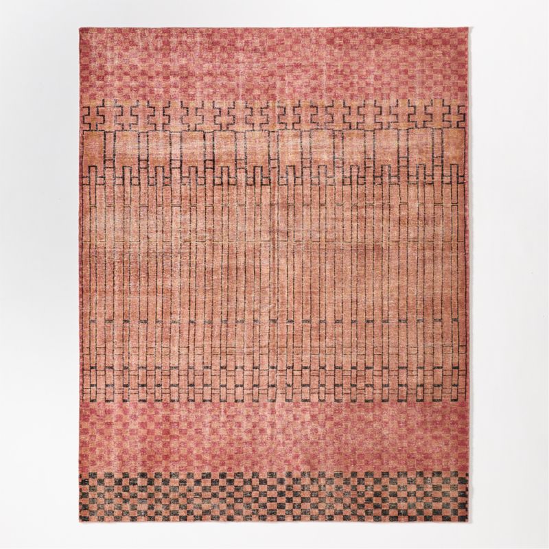 Bamini Hand-Knotted Terracotta Red Wool/Cotton Area Rug 9'x12' - image 0 of 4