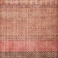 Bamini Hand-Knotted Terracotta Red Wool/Cotton Rug Swatch 12"x12"