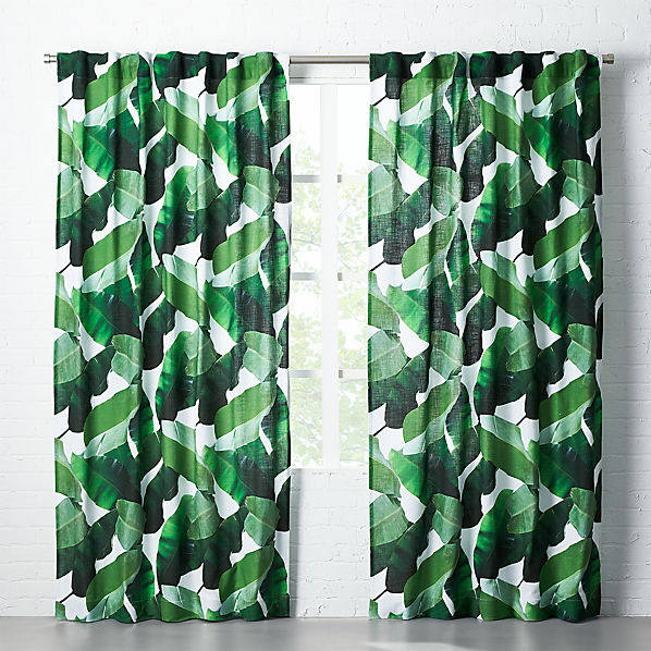 Banana Leaf Curtain Panel 48 X96 Reviews Cb2