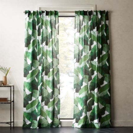 Banana Leaf Curtain Panel Cb2