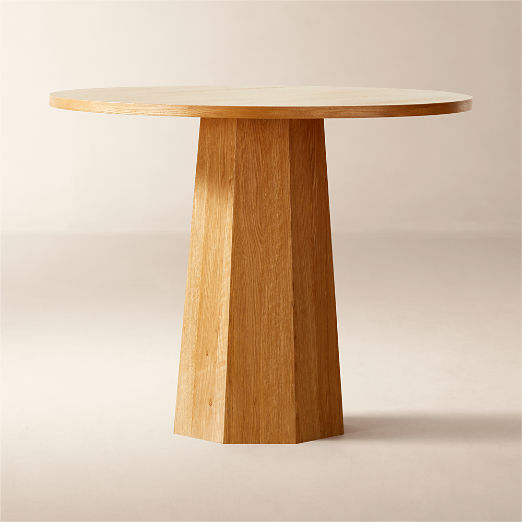 White Pedestal Table CB2 Canada