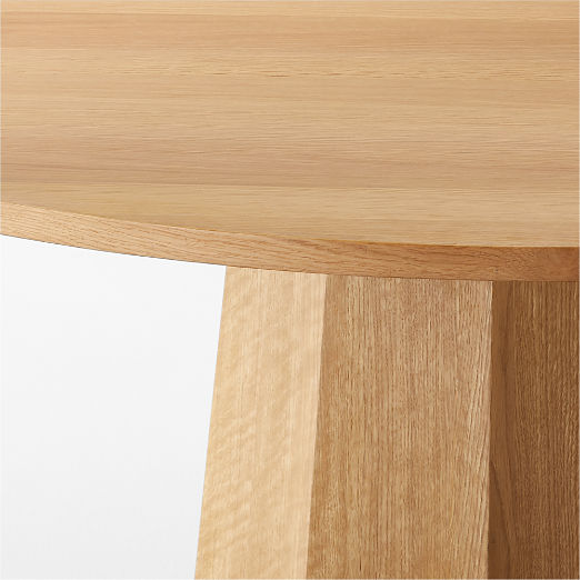 Bancroft 60" Round Oak Pedestal Dining Table