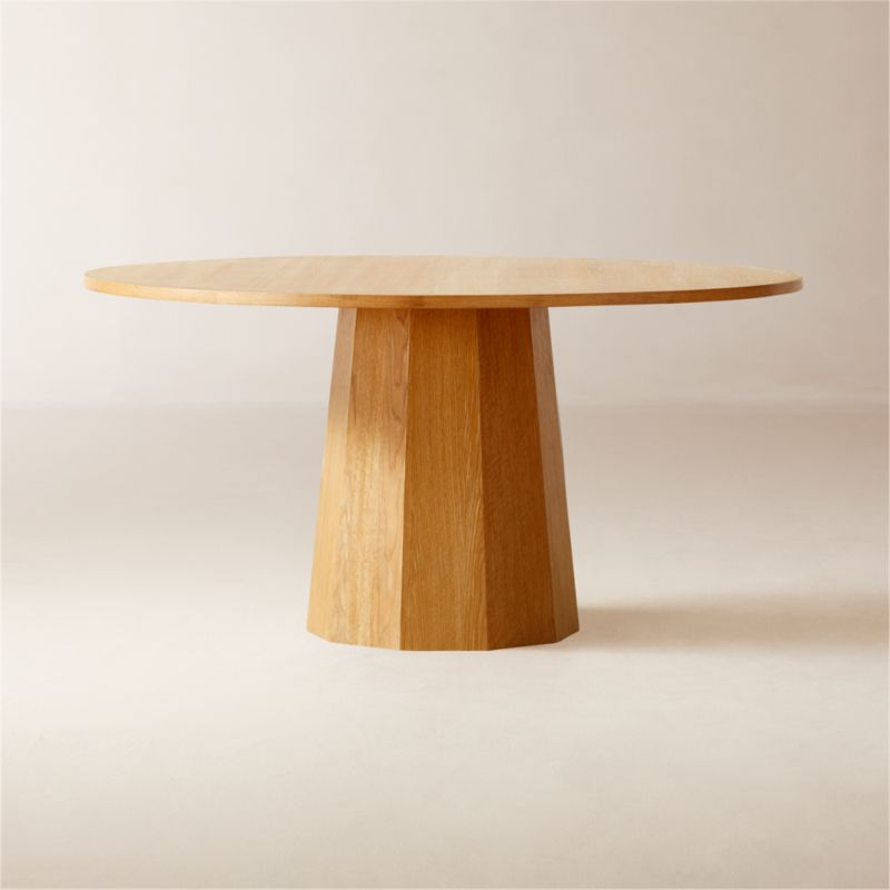 Oak round on sale dining table