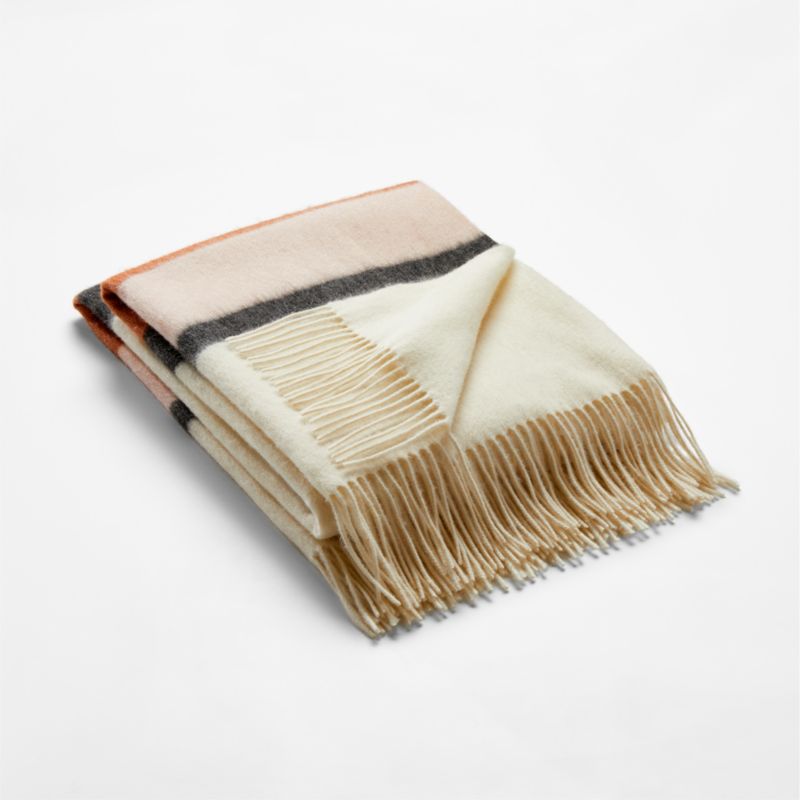 Banda Striped Merino Wool Throw Blanket - image 2 of 6