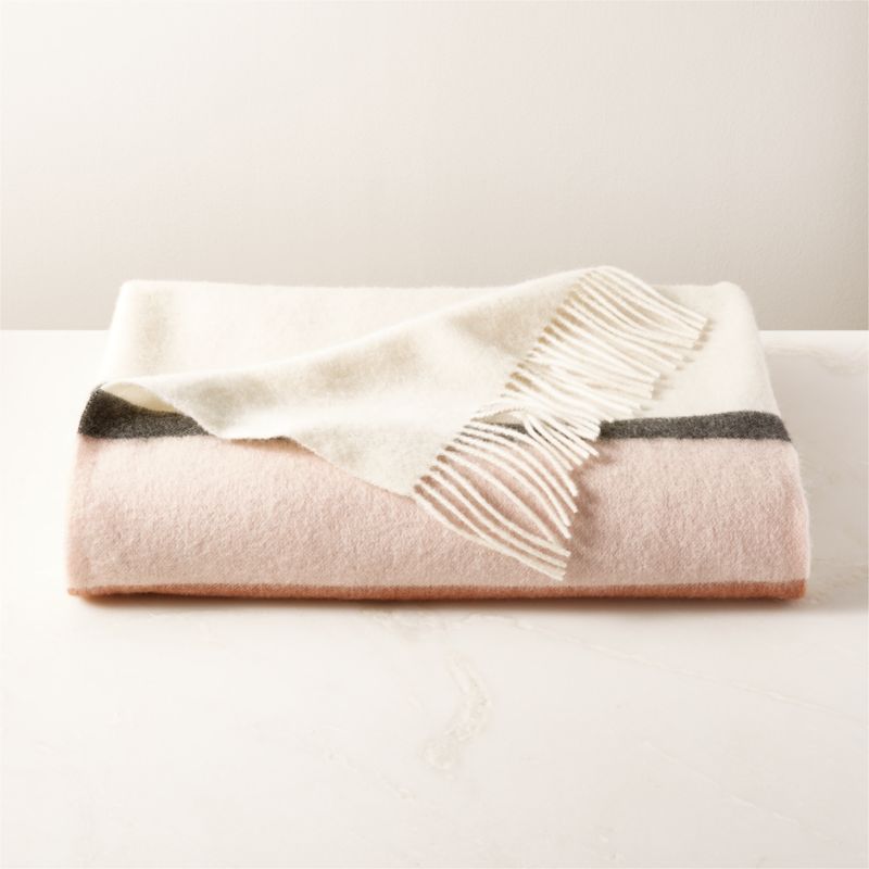 Banda Striped Merino Wool Throw Blanket + Reviews | CB2