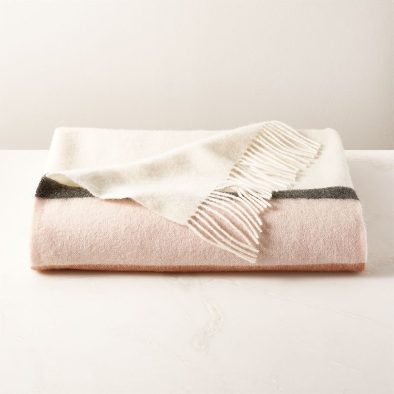 Banda Striped Merino Wool Throw Blanket + Reviews | CB2 Canada