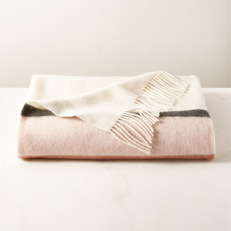 View Banda Striped Merino Wool Throw Blanket details