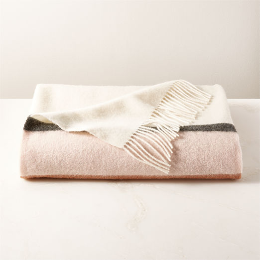 Banda Striped Merino Wool Throw Blanket