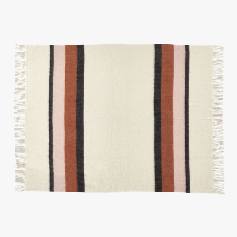 Banda Striped Merino Wool Throw Blanket - image 3 of 6