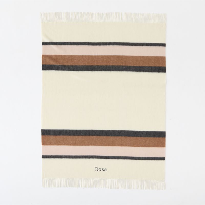 Banda Striped Merino Wool Throw Blanket - image 5 of 6